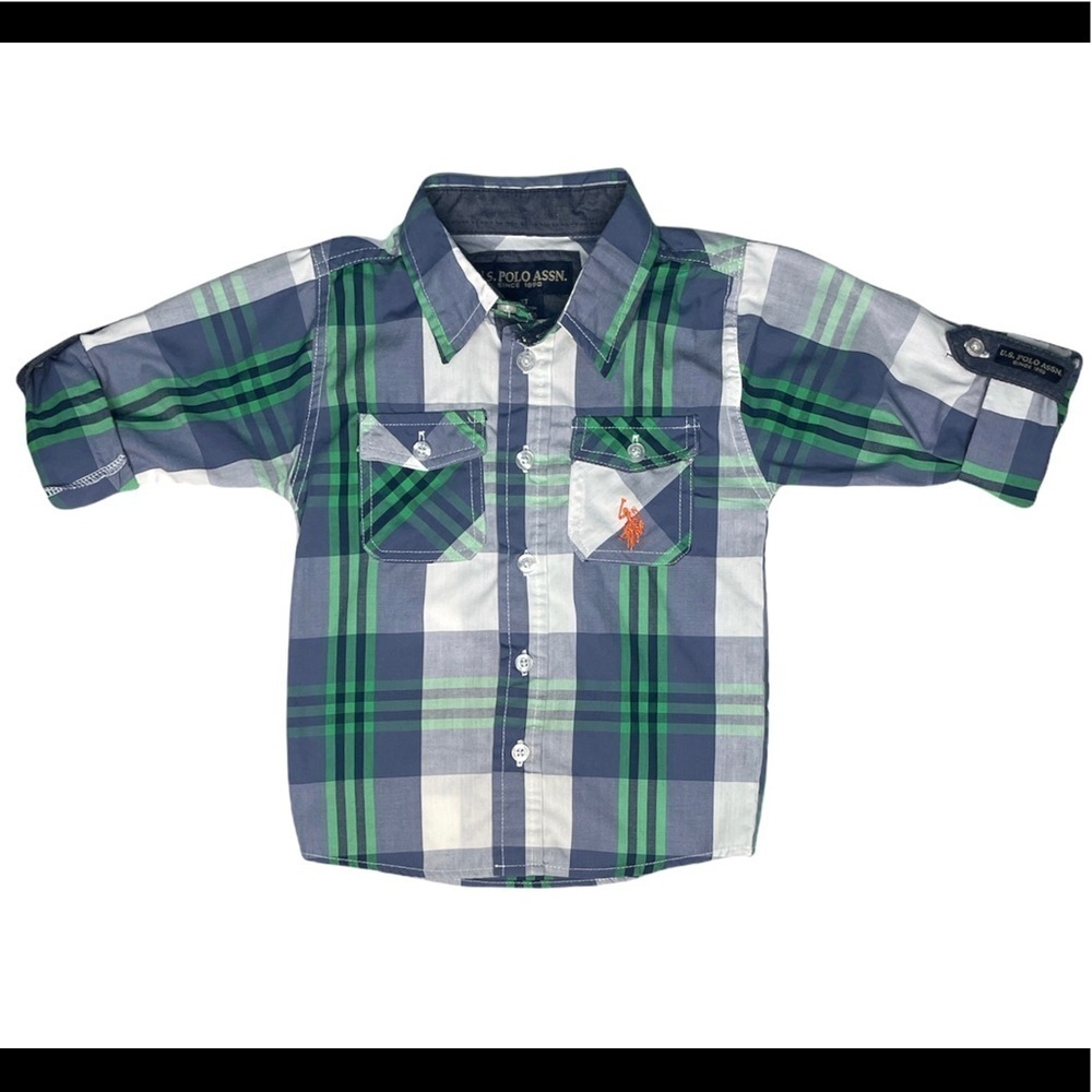 U.S. Polo Association Plaid Button Down Shirt | Size 3T